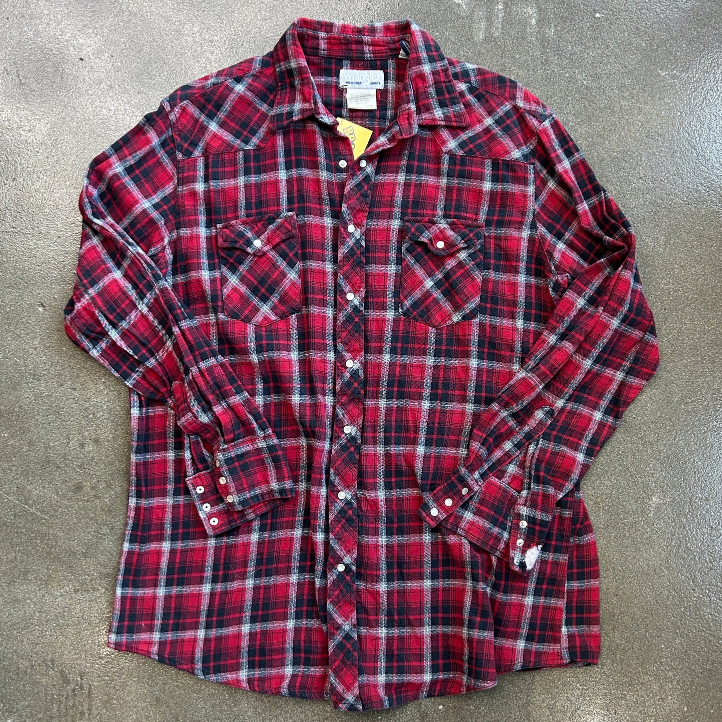 Vintage Wrangler Lightweight Pearl Snap Flannel