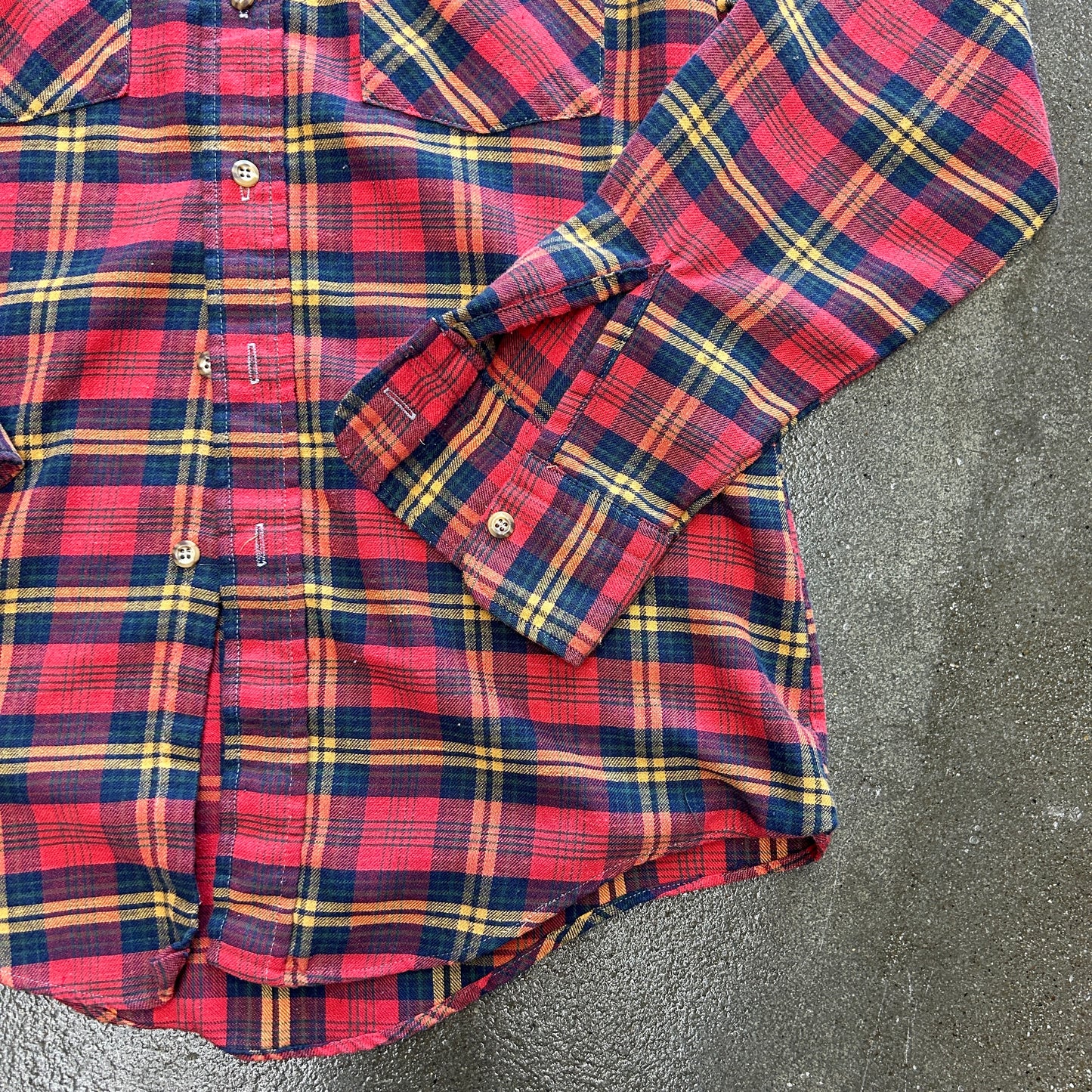 Vintage Thumbs Up Button Up Flannel