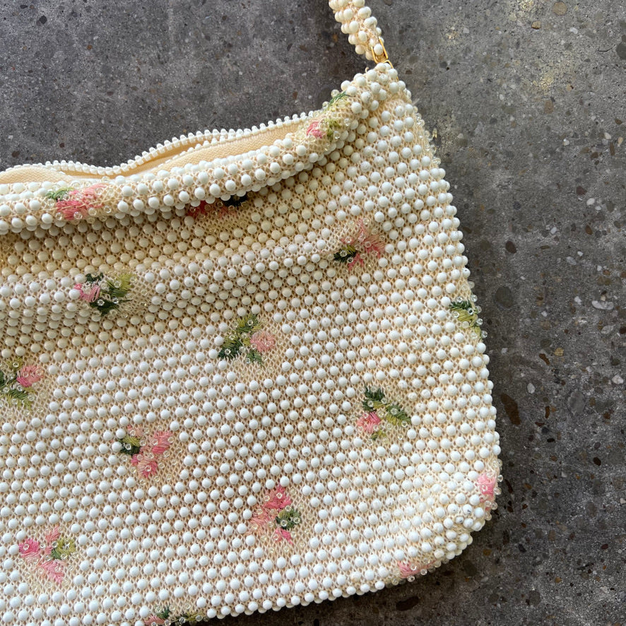 Vintage Beaded Flower Purse