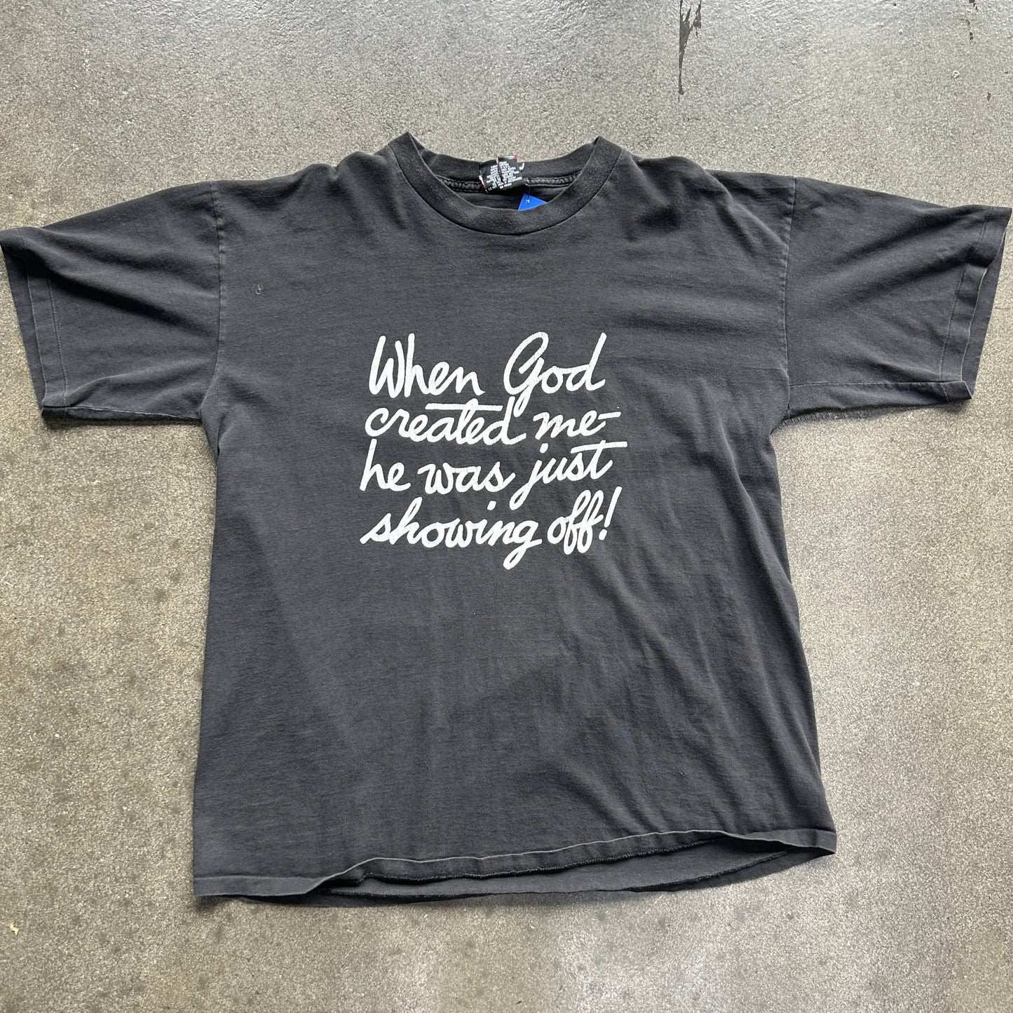 Vintage When God Created Me Tee