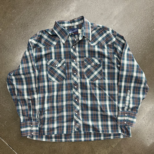 Vintage Wrangler Pearl Snap Flannel