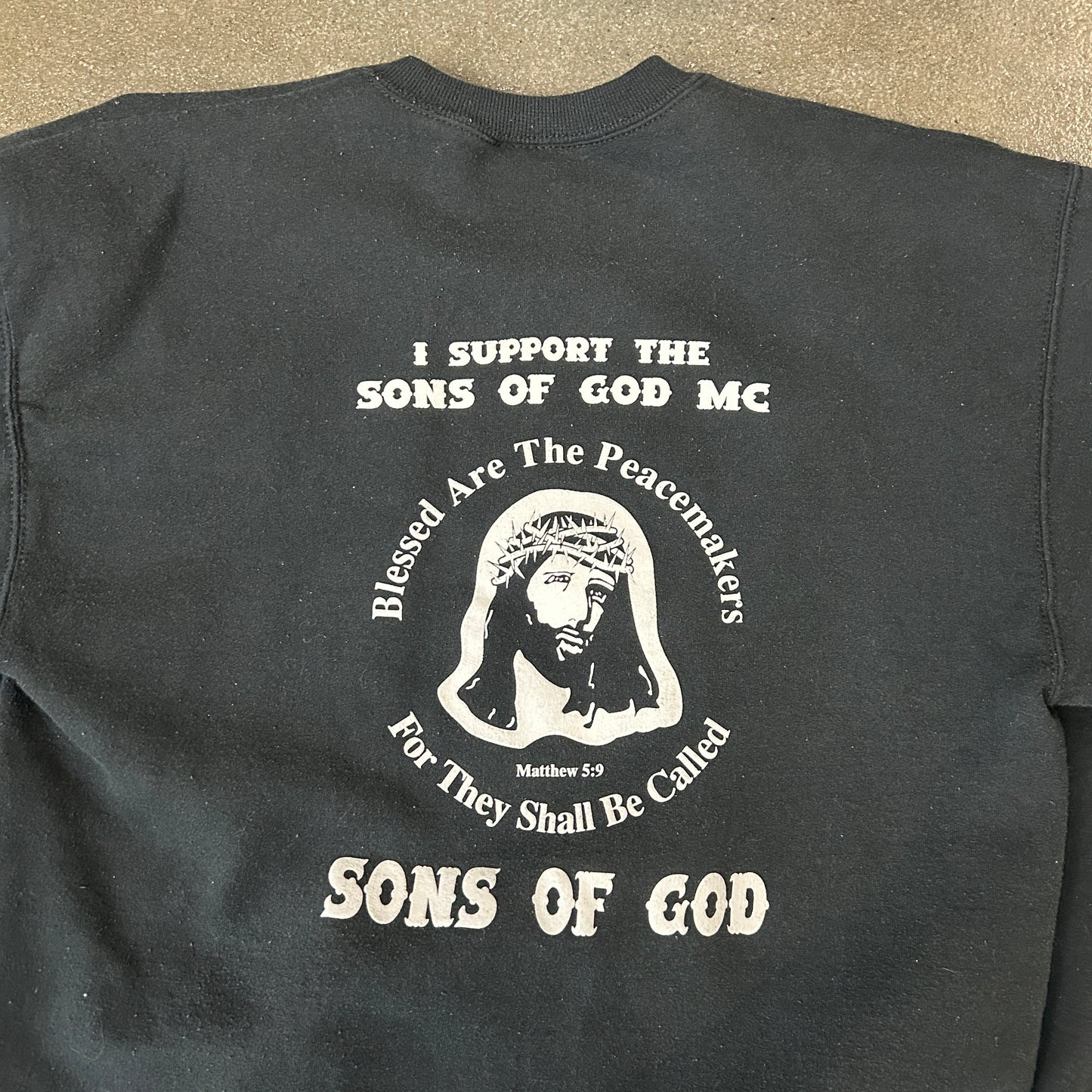 Vintage Sons of God Biker Crewneck