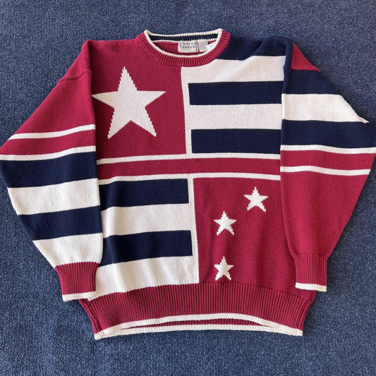 Vintage 90s American Flag Sweater