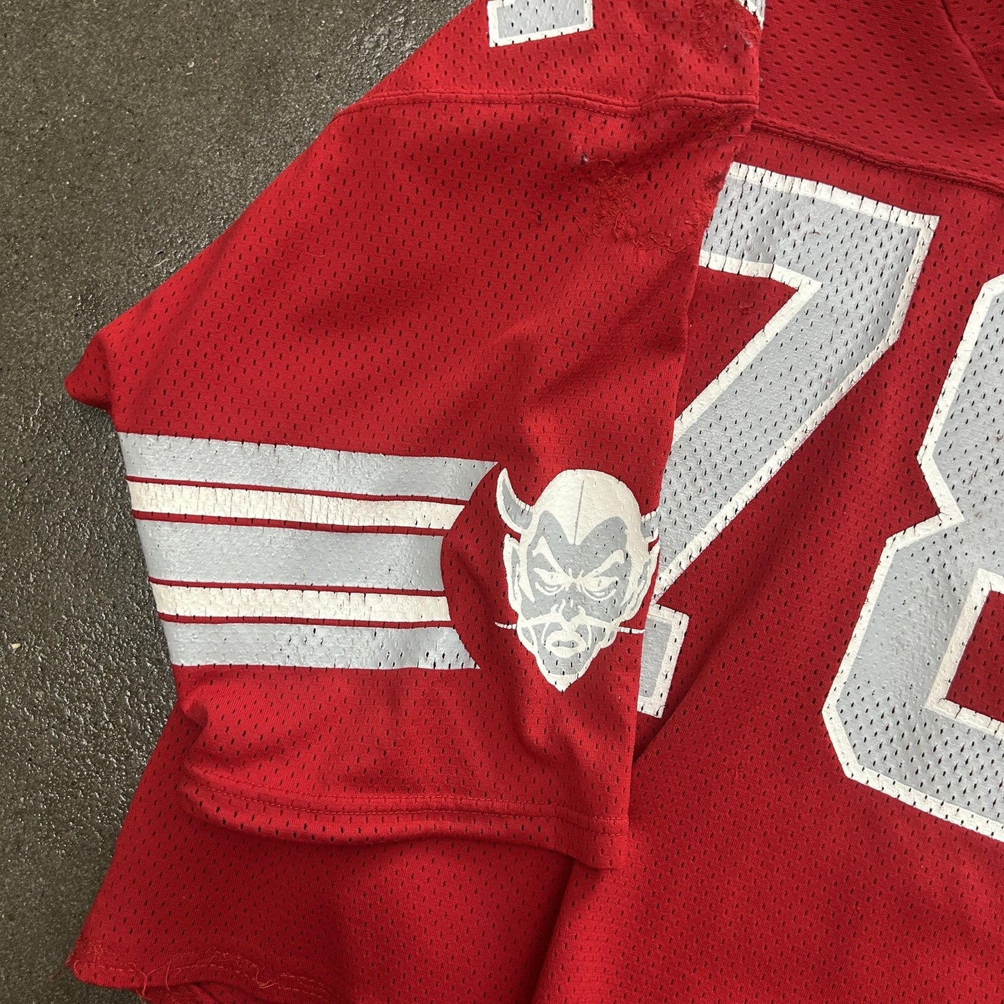 Vintage 90s Red Devils 78 Football Practice Jersey