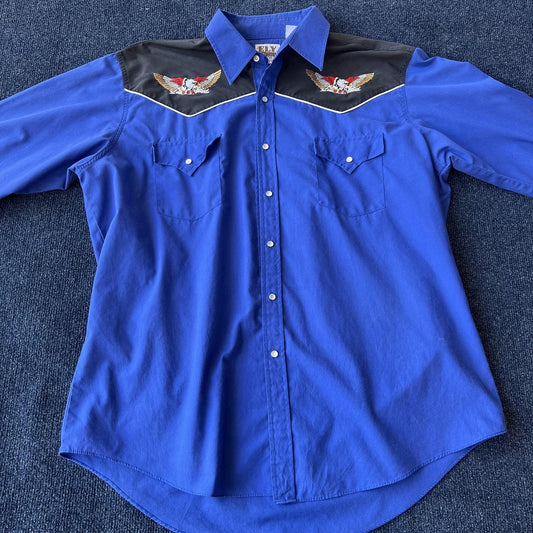 Vintage 90s Ely Cattleman Pearl Snap Button Up Shirt