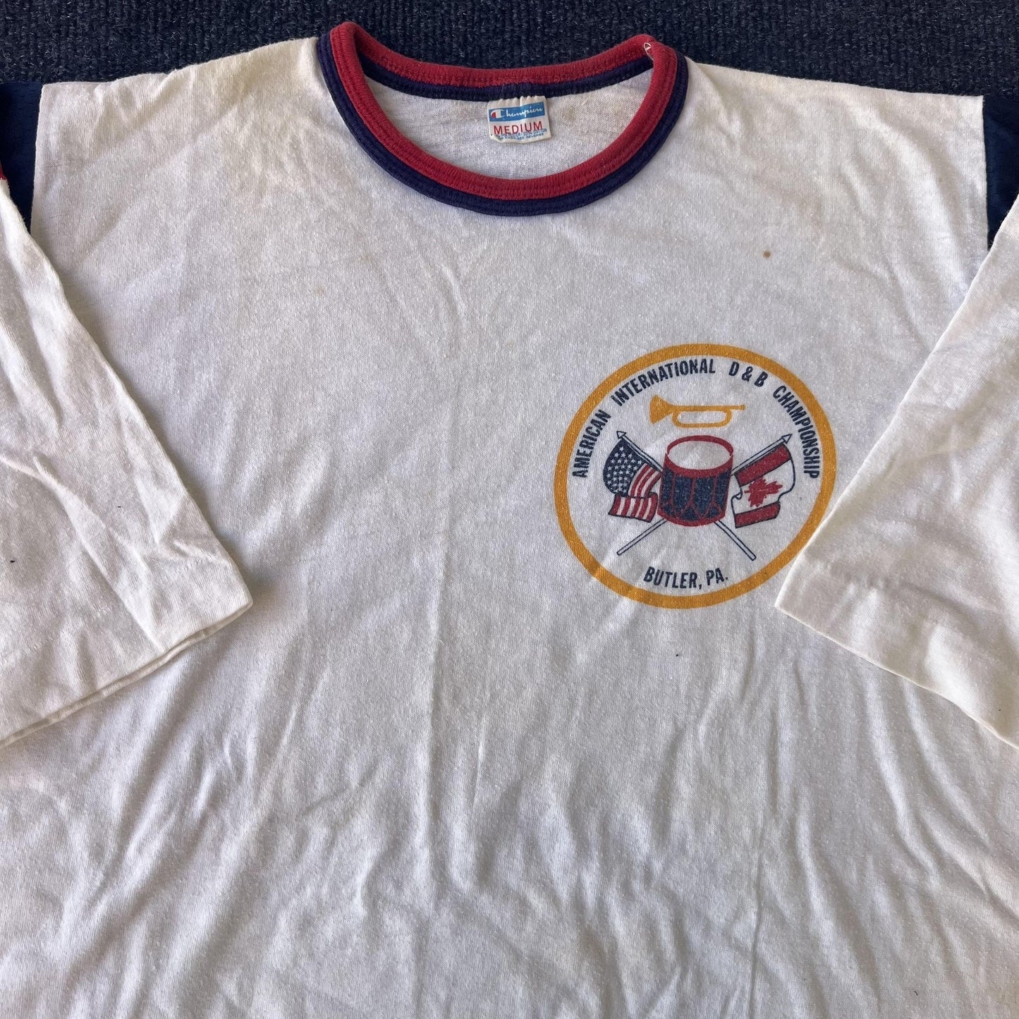 Vintage 80s Champion Ringer Marching Band Tee