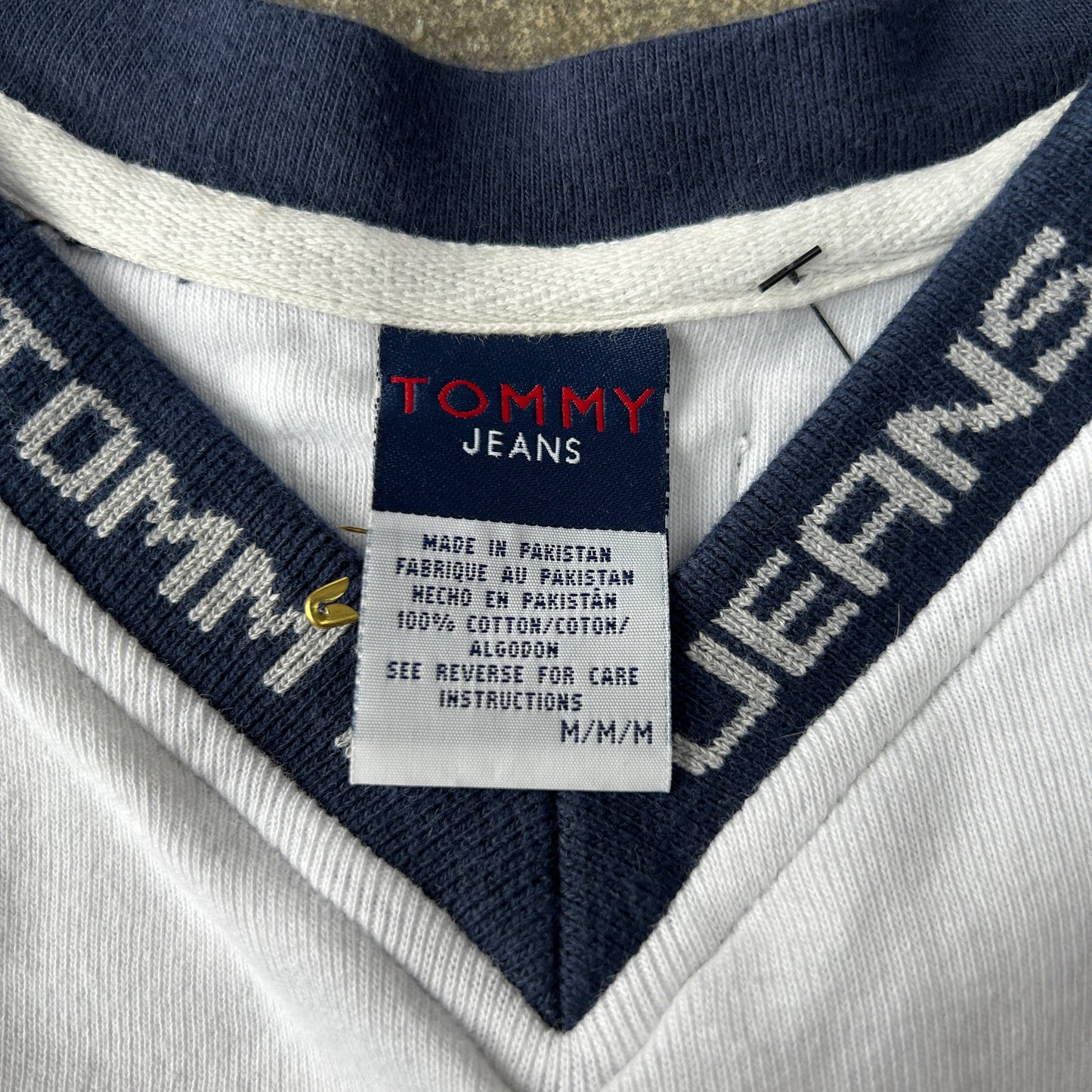 Vintage Tommy Jeans V Neck Long Sleeve