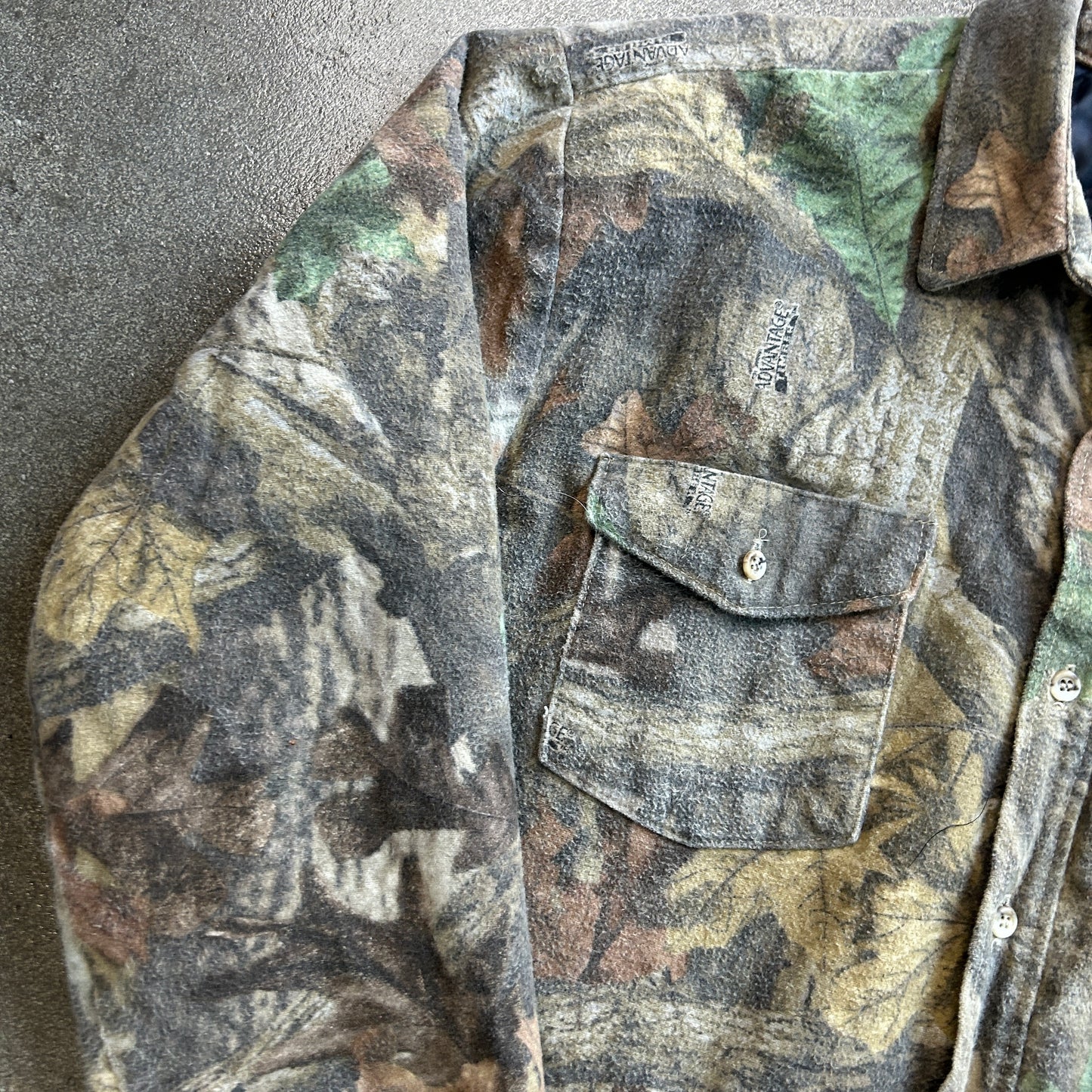 Vintage Codet Quilted Camo Button Up