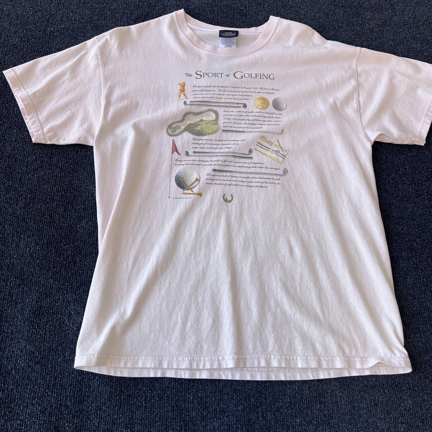 Vintage 90s Golf History Tee