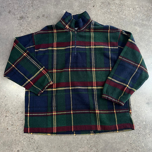 Vintage Winners Tech Plaid Fleece Quarter Zip