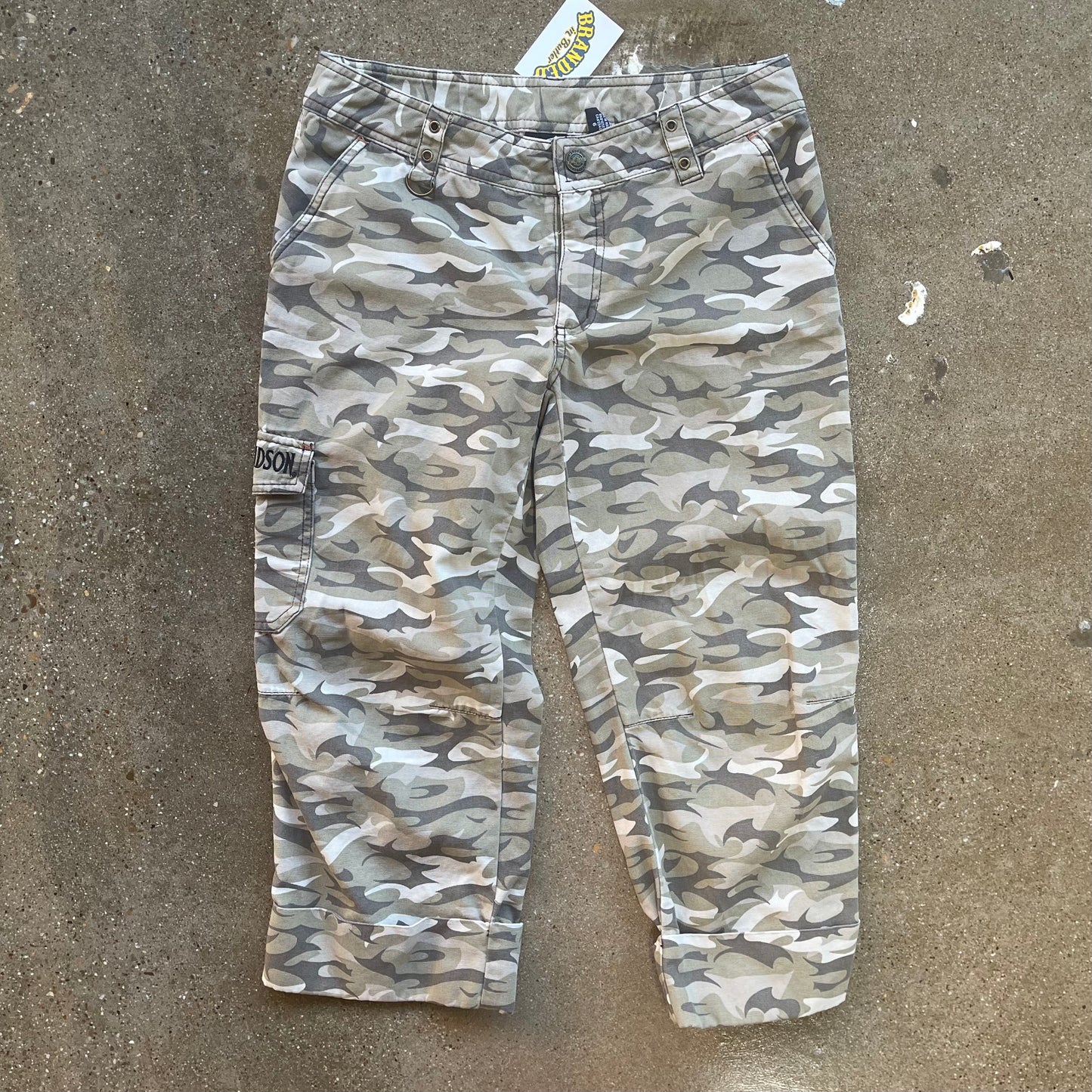 Vintage Harley Davidson Camo Capris