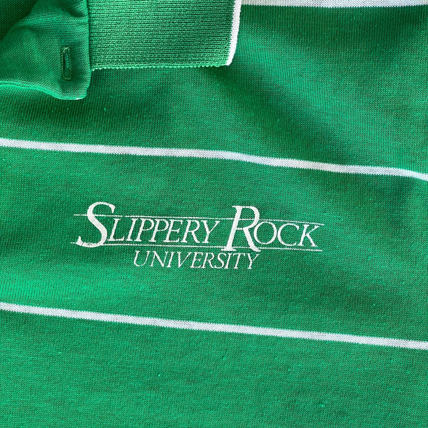 Vintage Slippery Rock Striped Polo