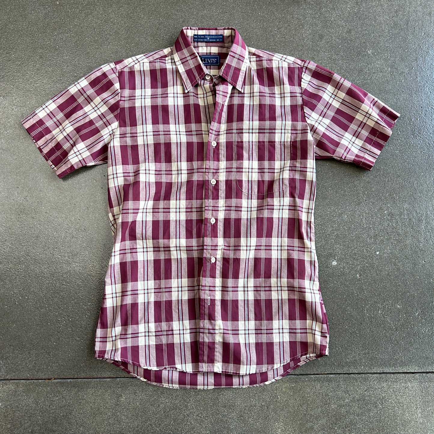 Vintage Levi’s Short Sleeve Plaid Button Up Flannel