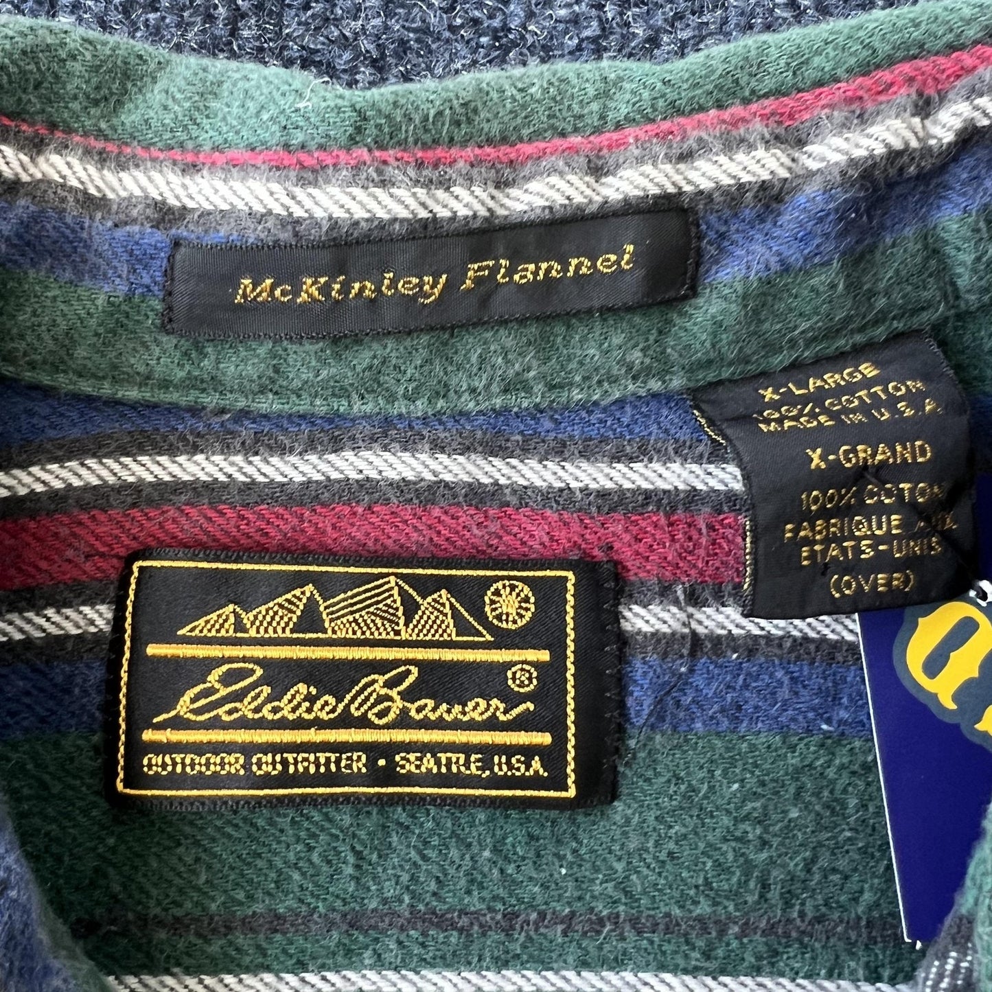 Vintage Eddie Bauer Flannel Striped Button Up