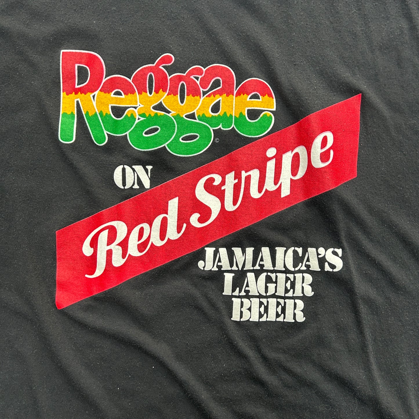 Vintage Reggae On Red Stripe Jamaica Beer Tee