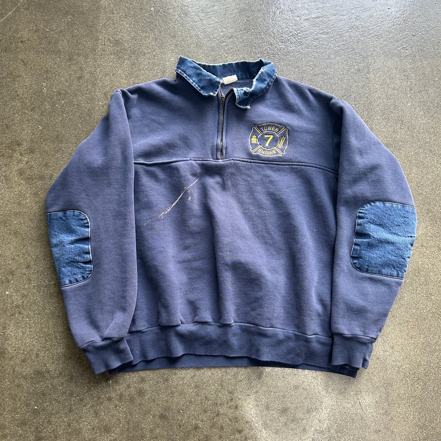 Vintage 90s Quarter Zip Fire Fighter Quarter Zip