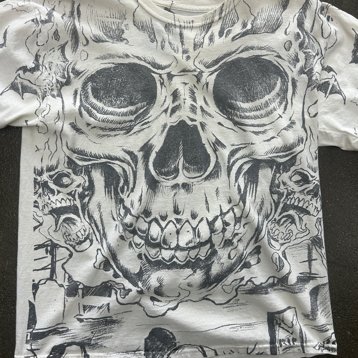 Vintage Skull All Over Print Tee