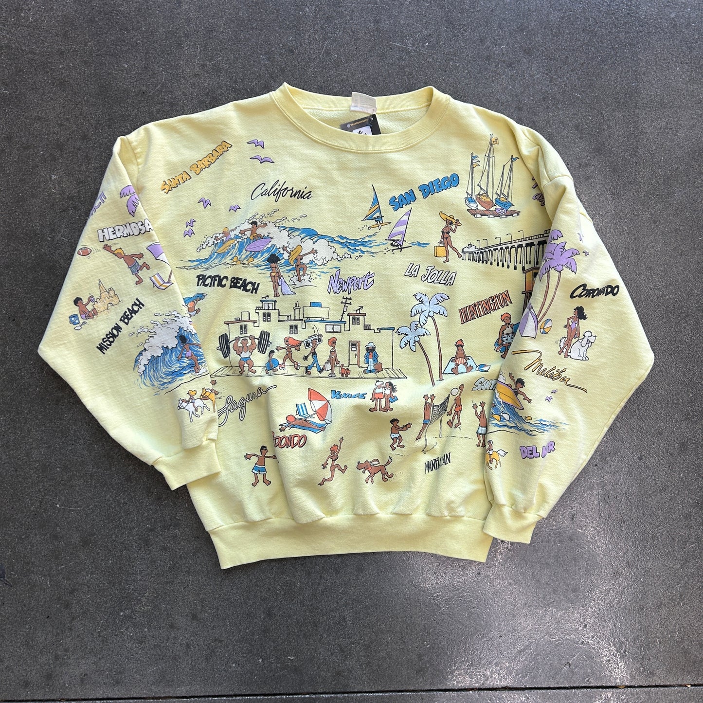 Vintage California Vacation AOP Crewneck