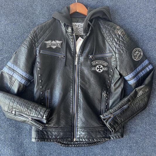 Y2K Affliction Moto Biker Faux Leather Jacket