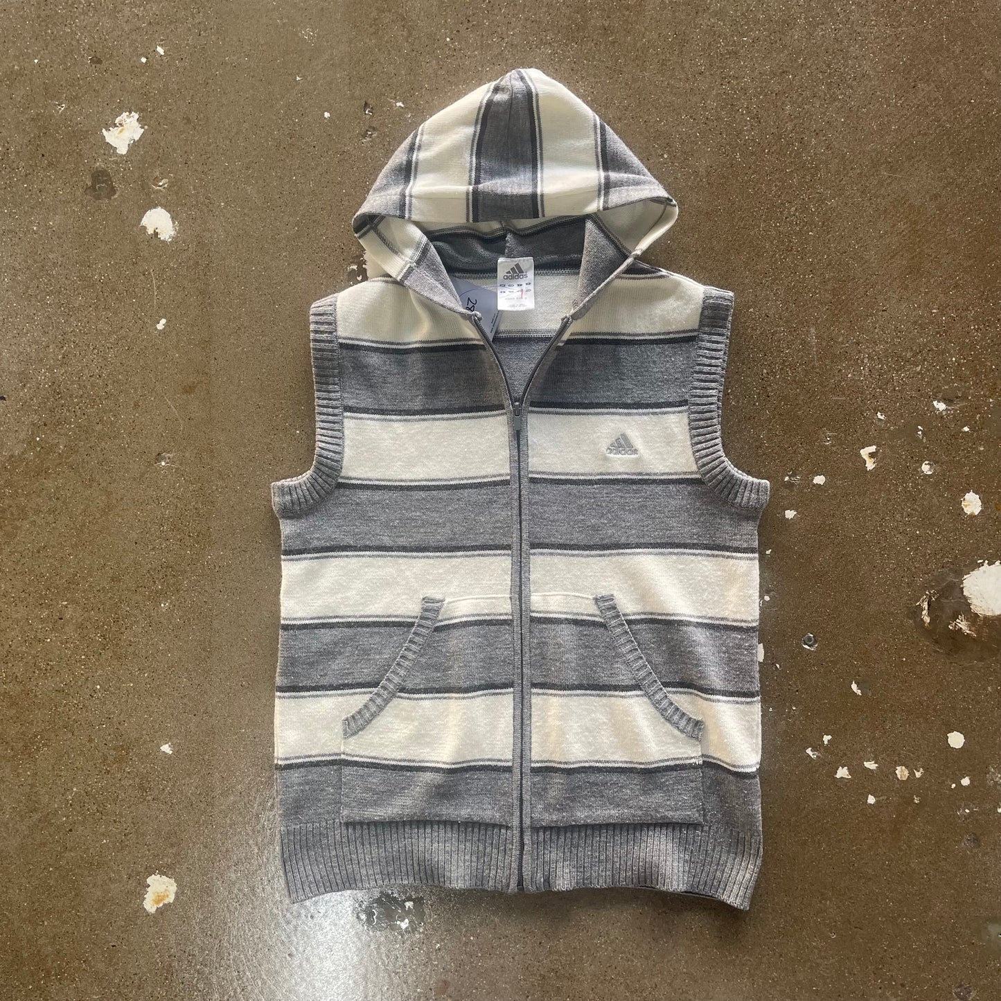 Vintage Adidas Sleeveless Zip Up Hoodie