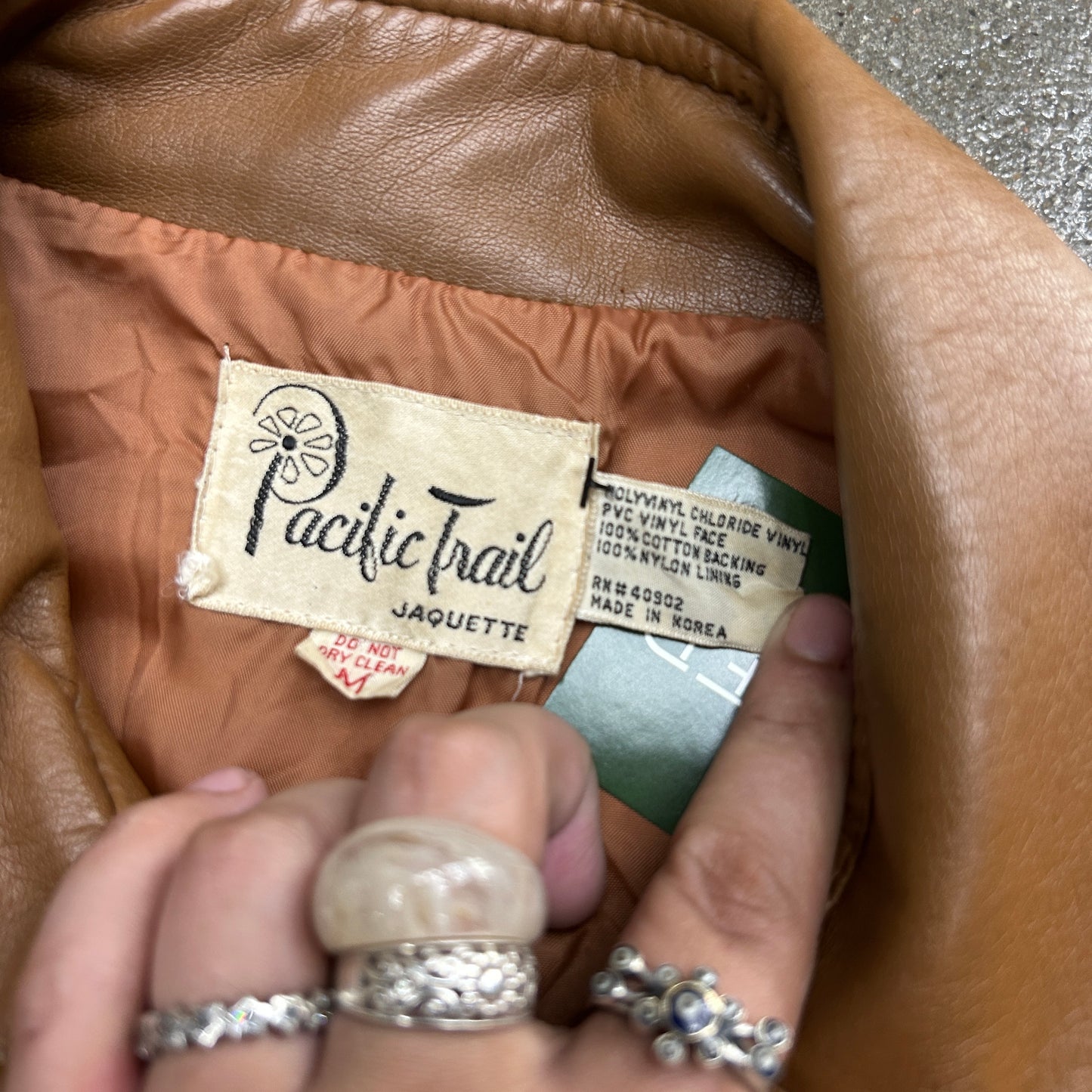 Vintage Pacific Trail Faux Leather Button Up