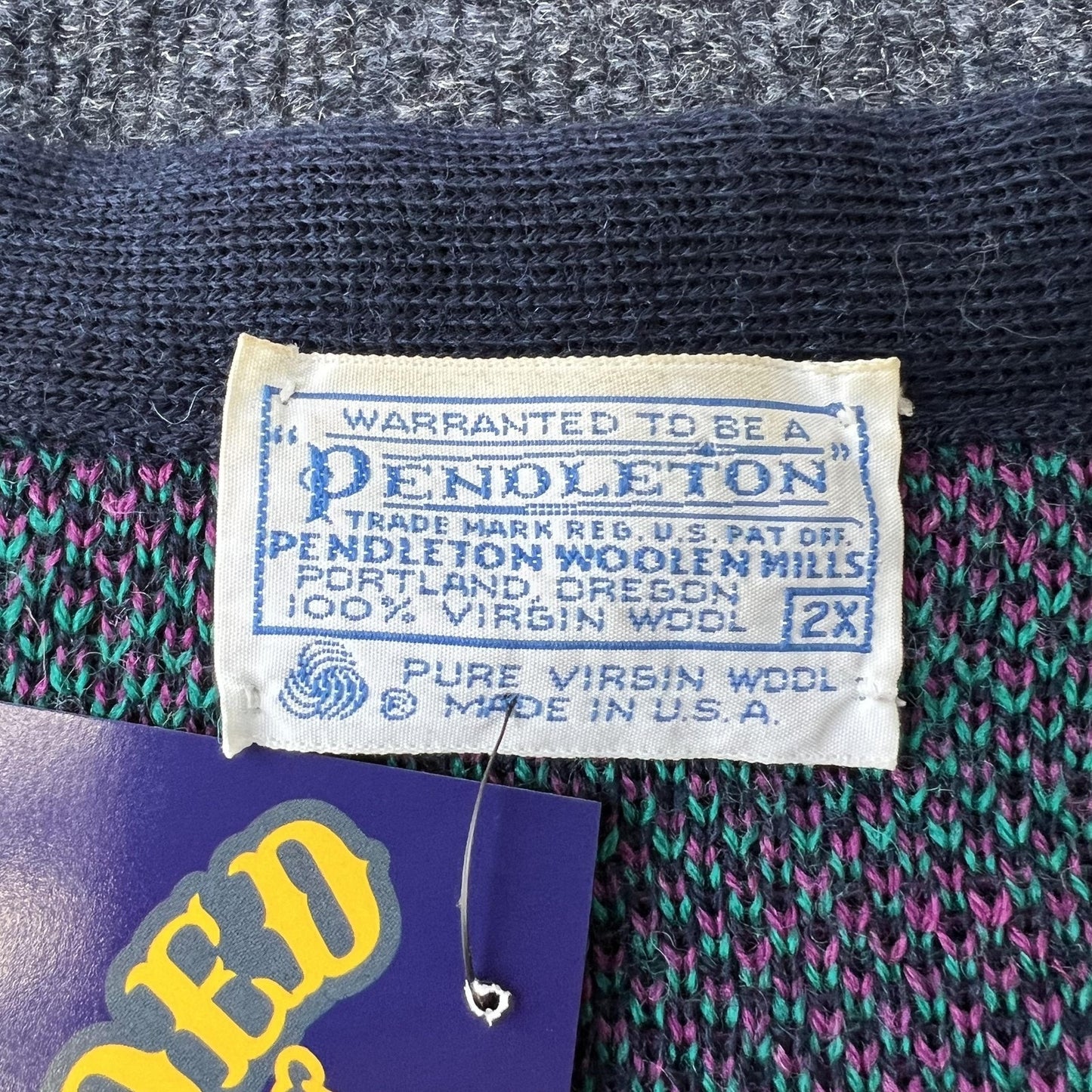 Vintage 90s Pendleton Wool Cardigan Sweater