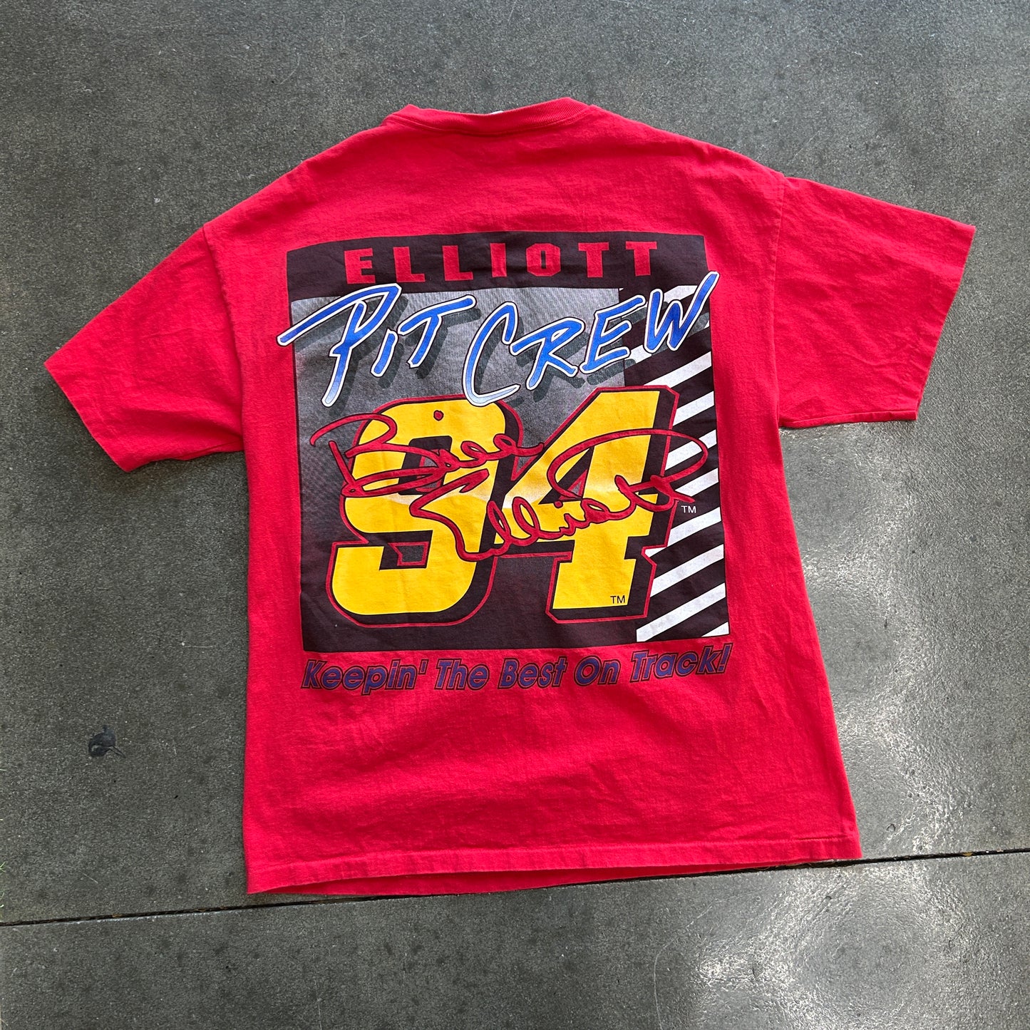 Vintage Bill Elliott McDonalds Red Alert Racing Tee