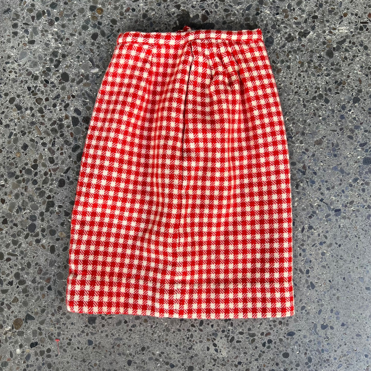 Vintage Gingham Wool Skirt