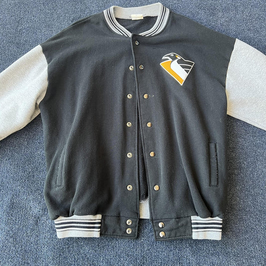Vintage 90s Pittsburgh Penguins Button Up Jacket