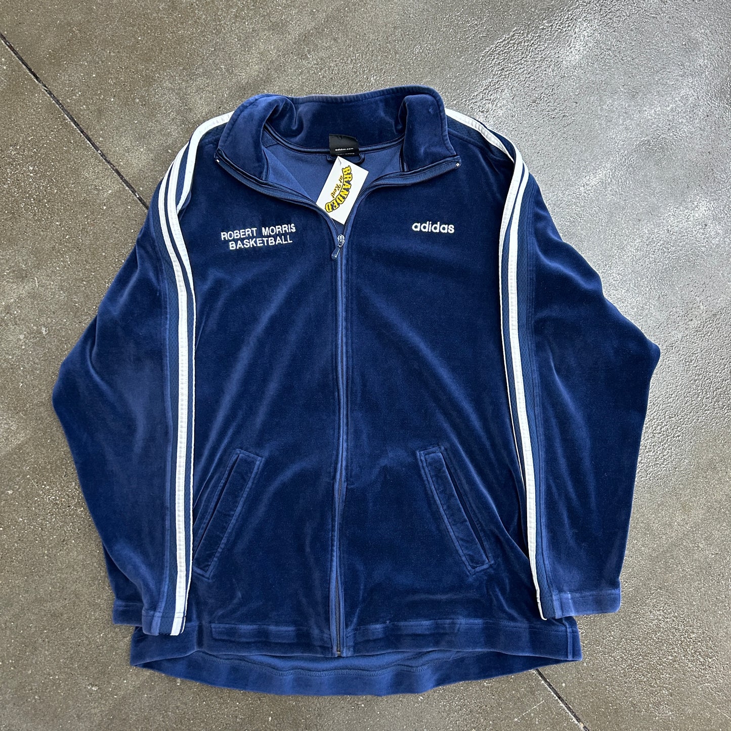 Vintage Adidas Robert Morris Basketball Velour Jacket