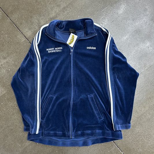 Vintage Adidas Robert Morris Basketball Velour Jacket
