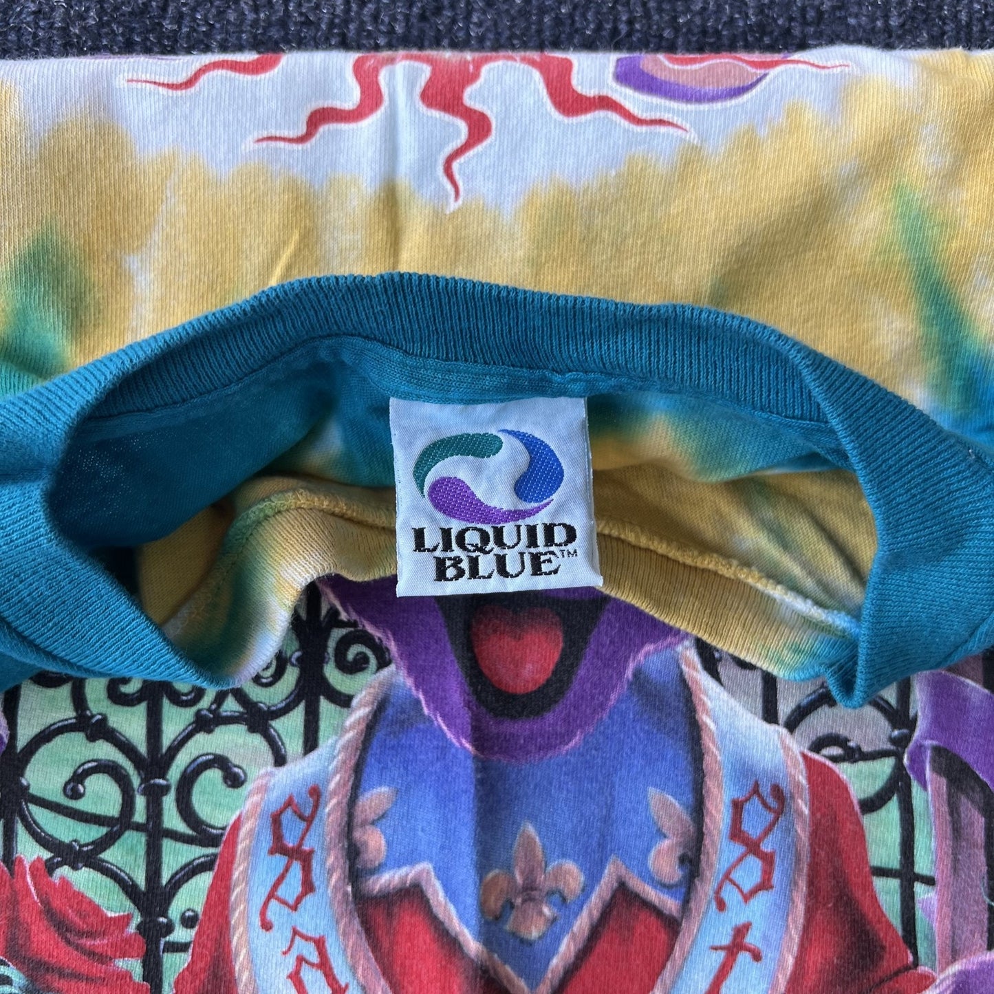 Vintage Grateful Dead Saint Stephen Tie Dye Liquid Blue Tee