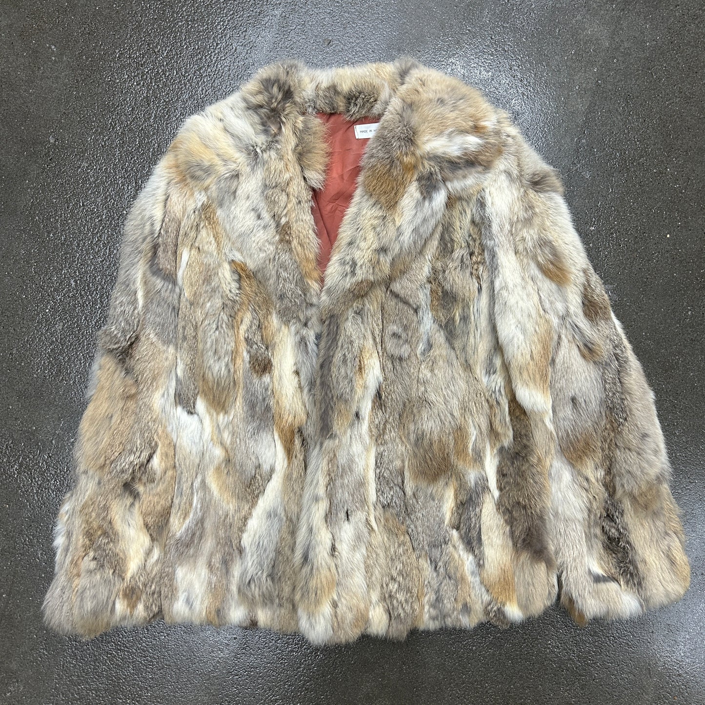 Vintage Authentic Rabbit Fur Coat