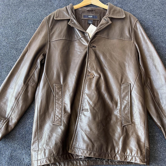 Y2K Gap Brown Leather Jacket