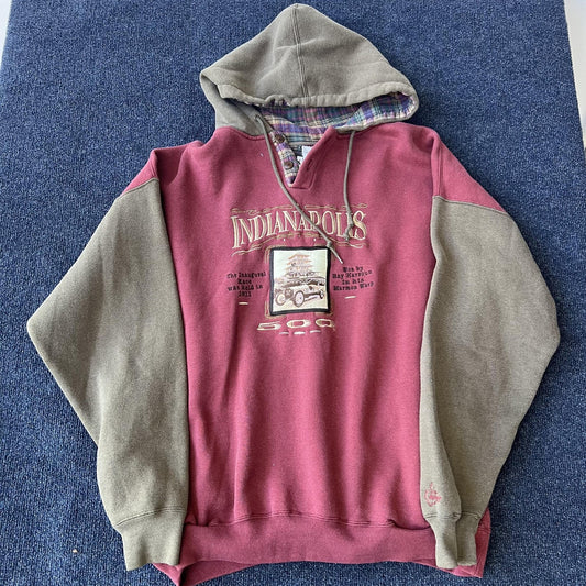 Vintage 90s Indianapolis Color Block 500 Hoodie