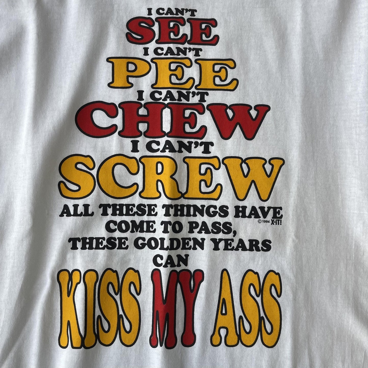 Vintage Funny "Kiss My A**" Graphic Tee