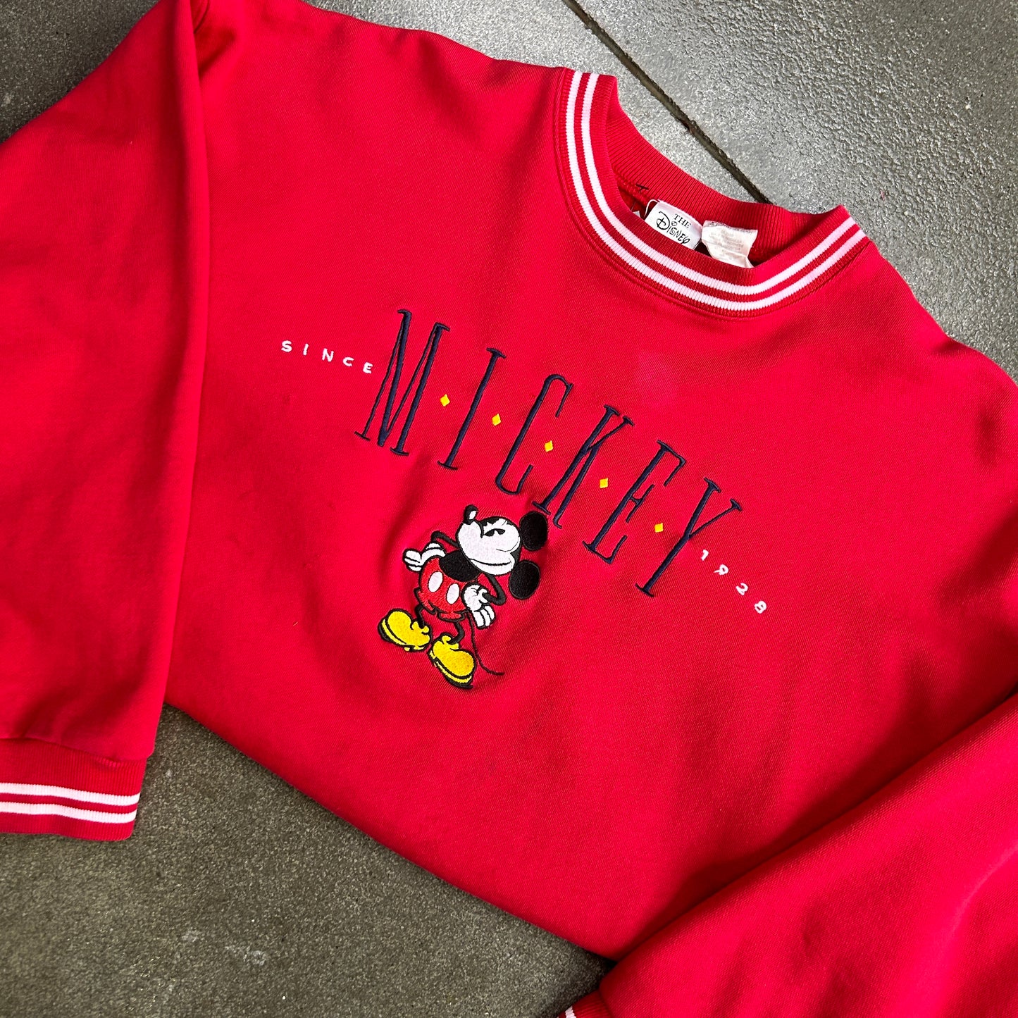 Vintage Embroidered Mickey Mouse Crewneck