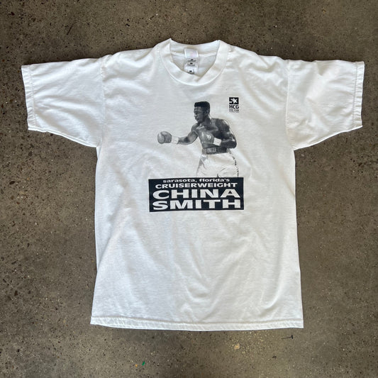 Vintage Autographed China Smith Wrestling Tee