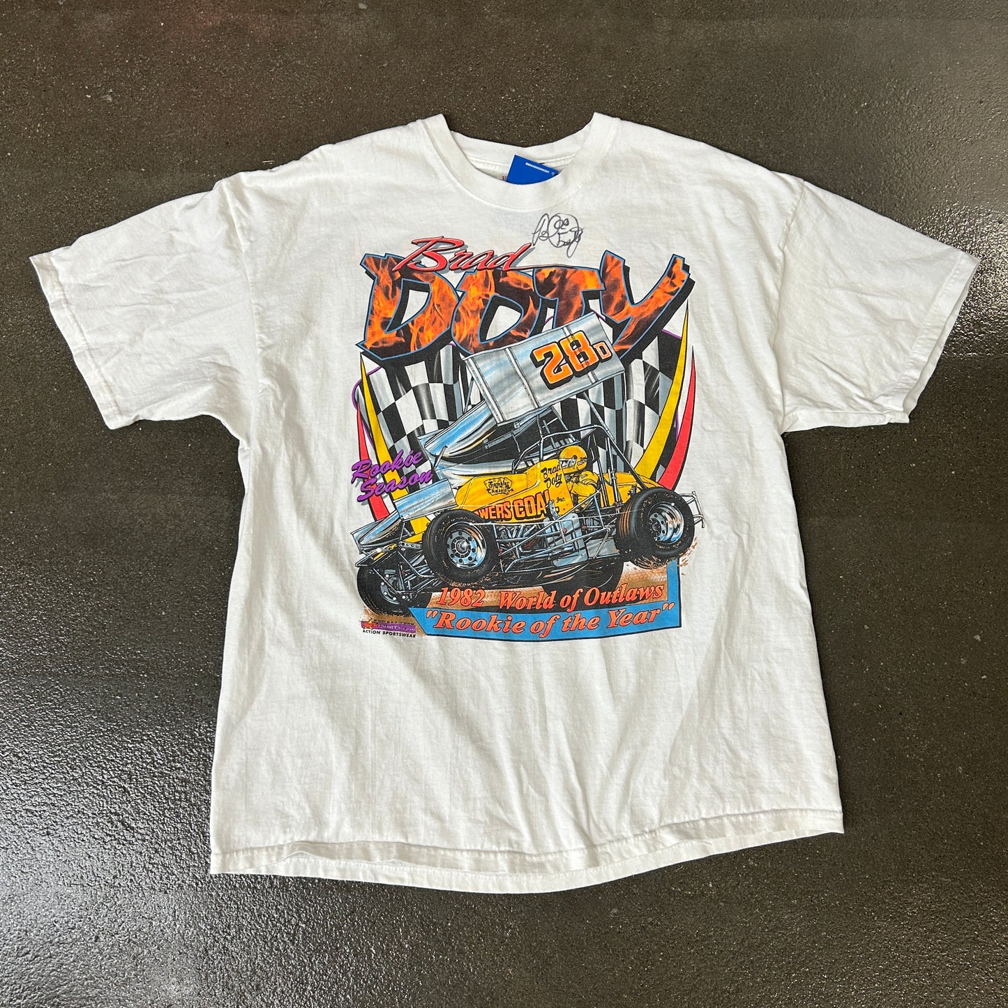 Vintage Brad Doty Signed Rookie Of The Year Tee