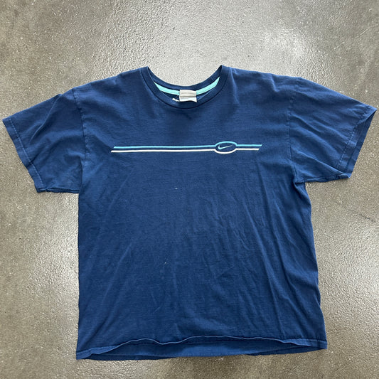 Vintage Nike Y2K Swoosh Racing Stripes Essential Tee