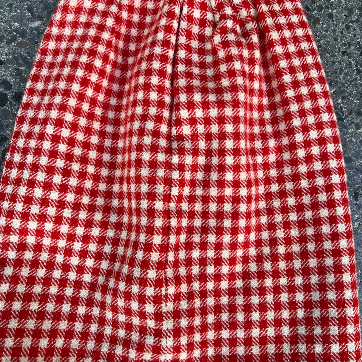 Vintage Gingham Wool Skirt