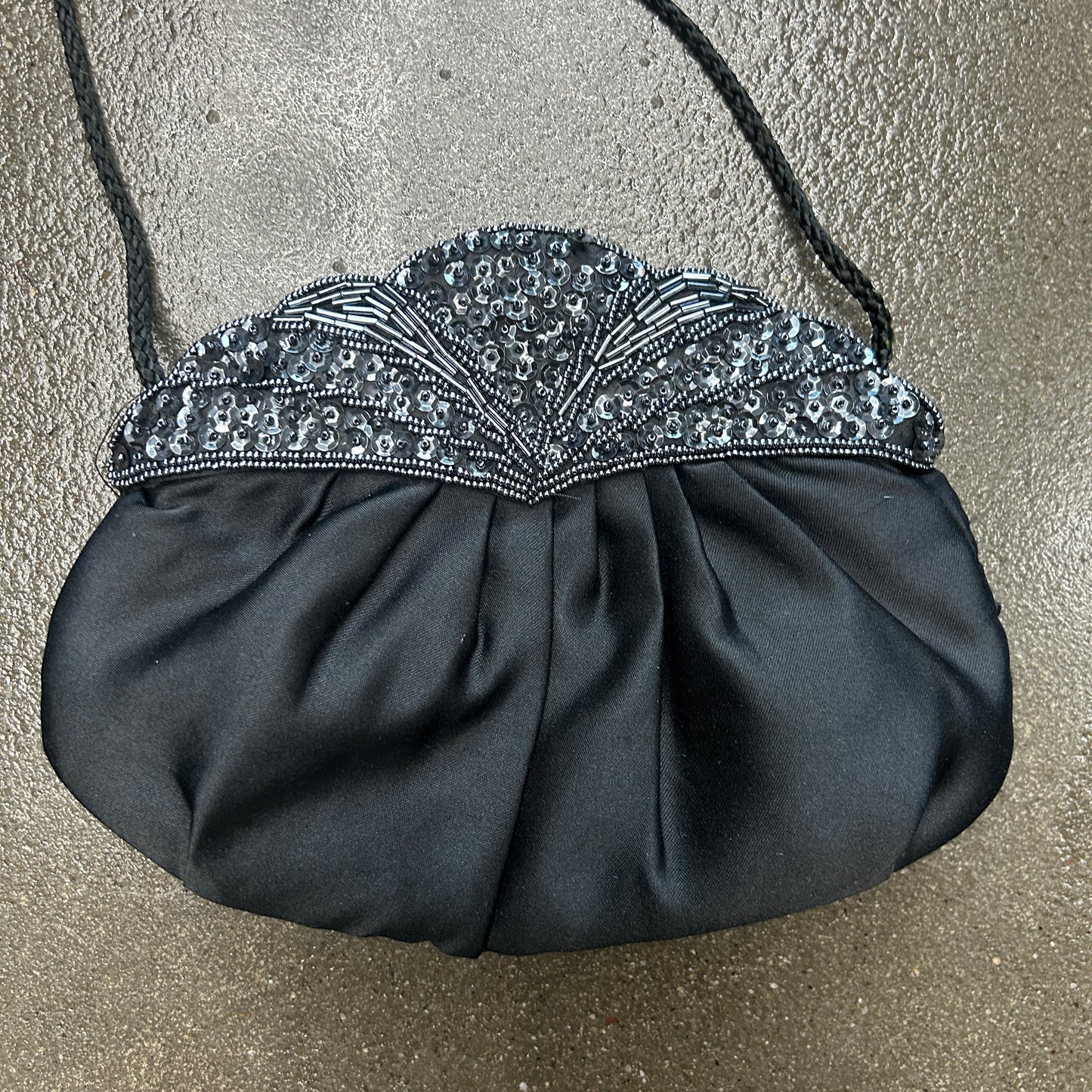 Vintage Satin Beaded Purse