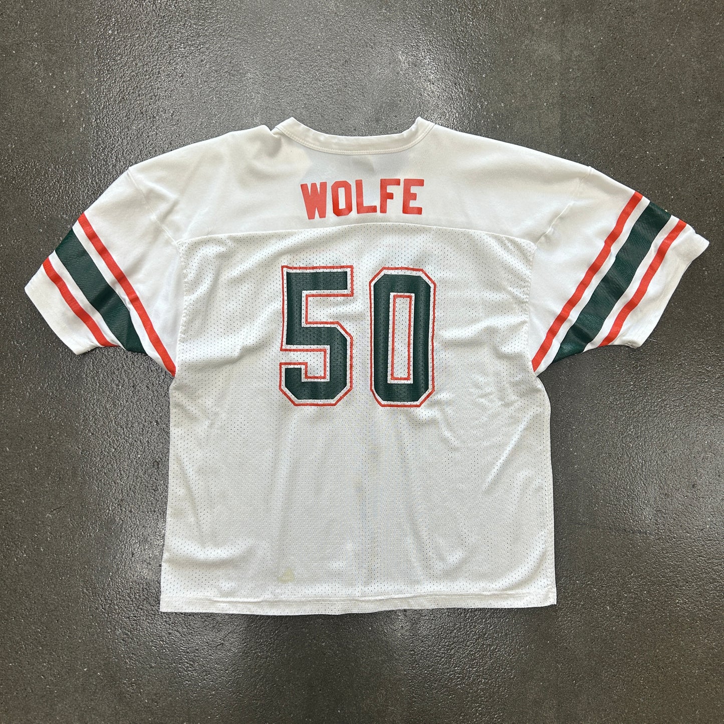 Vintage Russell Athletic Miami Hurricanes Wolfe Jersey