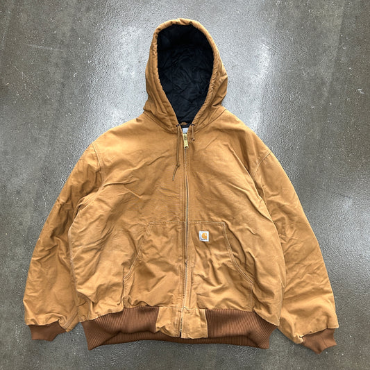 Vintage Brown Carhartt Workwear Hooded Jacket
