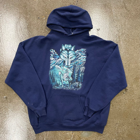 Vintage Wolf Graphic Hoodie