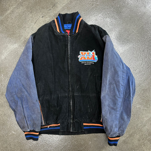 Y2K Super Bowl 2007 Leather Varsity Jacket