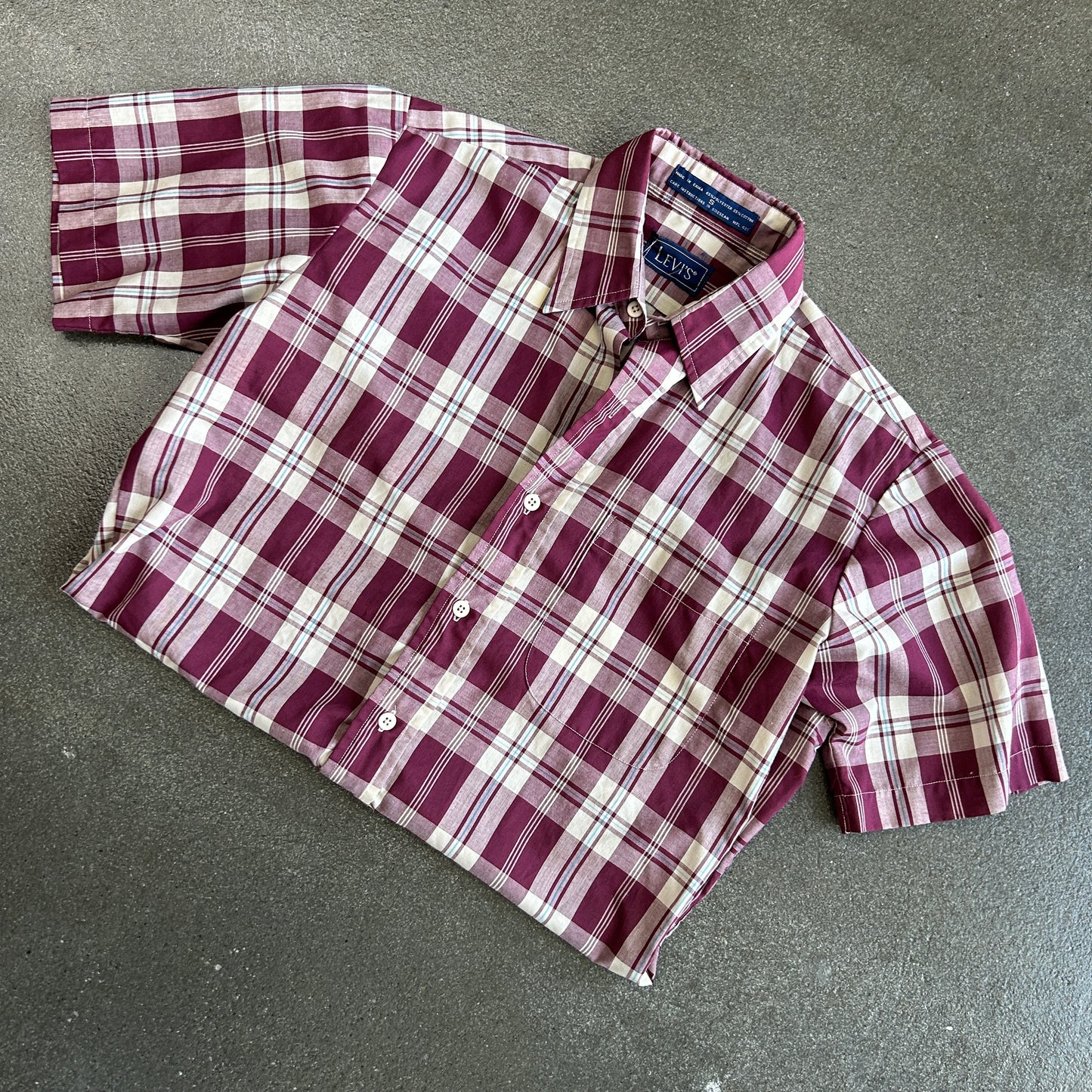 Vintage Levi’s Short Sleeve Plaid Button Up Flannel