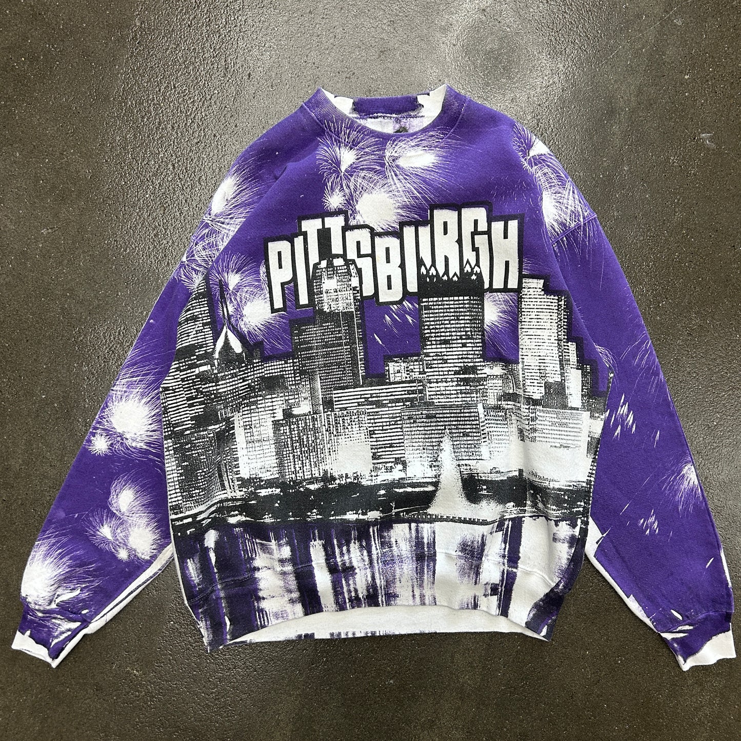 Vintage Pittsburgh PA Skyline AOP Sweatshirt