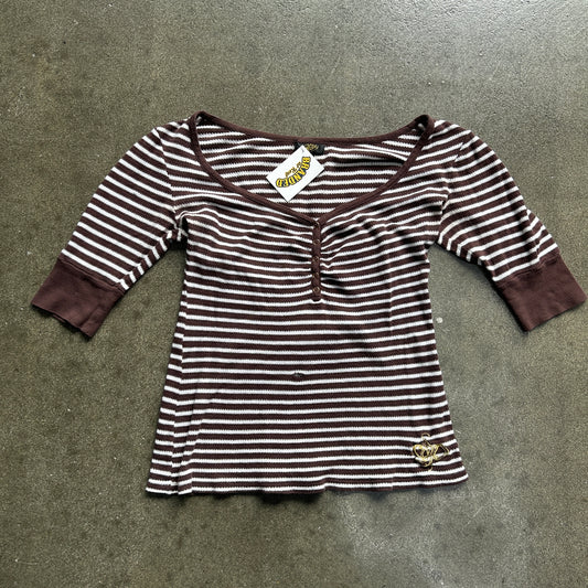 Vintage Southpole Striped Quarter Sleeve Top