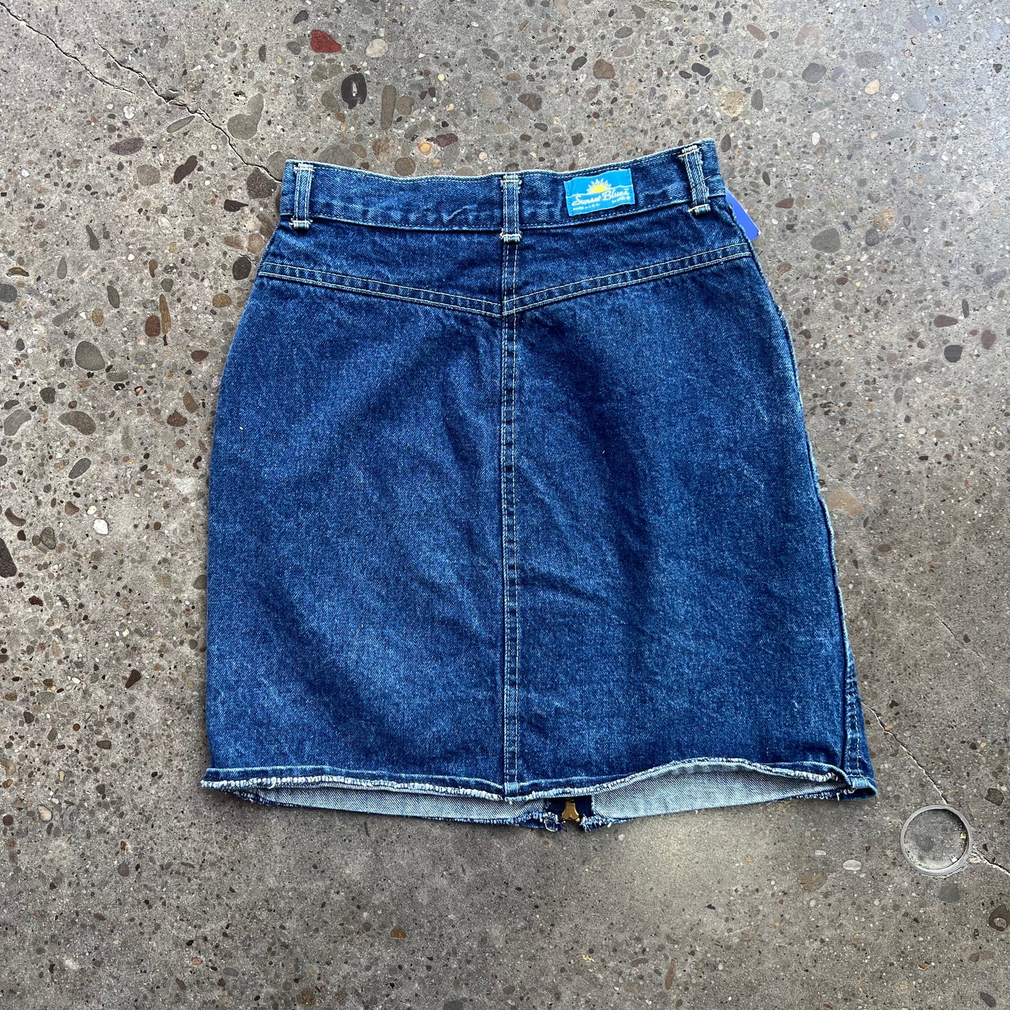 Vintage Sunset Blues Denim Skirt